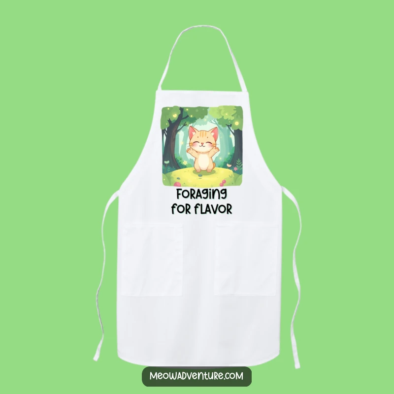 Funny Forest Explorer Apron - Magical Cat Chef Adventure Gift