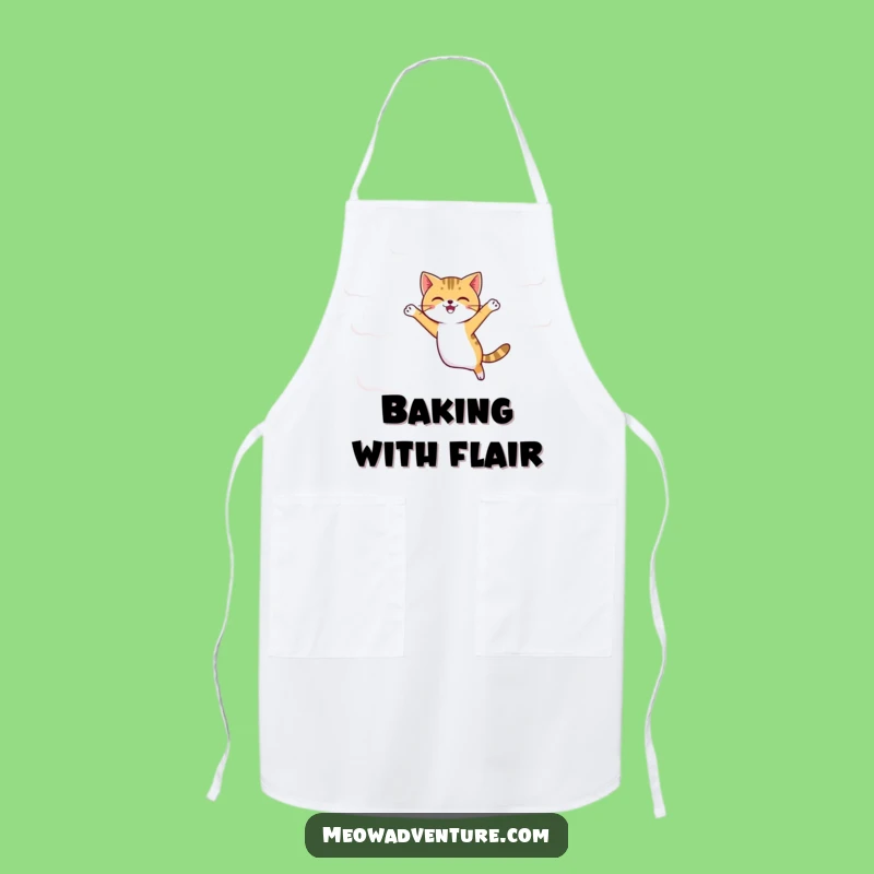 Funny Agile Cat Apron: Cloud Jumping - Cook with Whimsy!