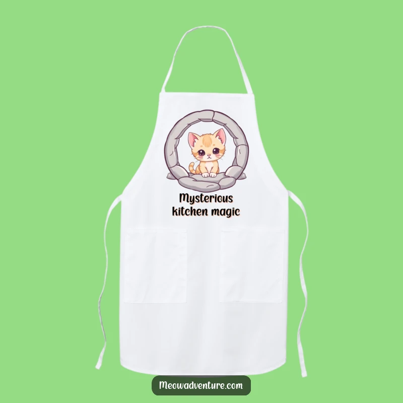 Funny Curious Kitten Apron: Cook with Curiosity and Charm, Perfect Funny Gift