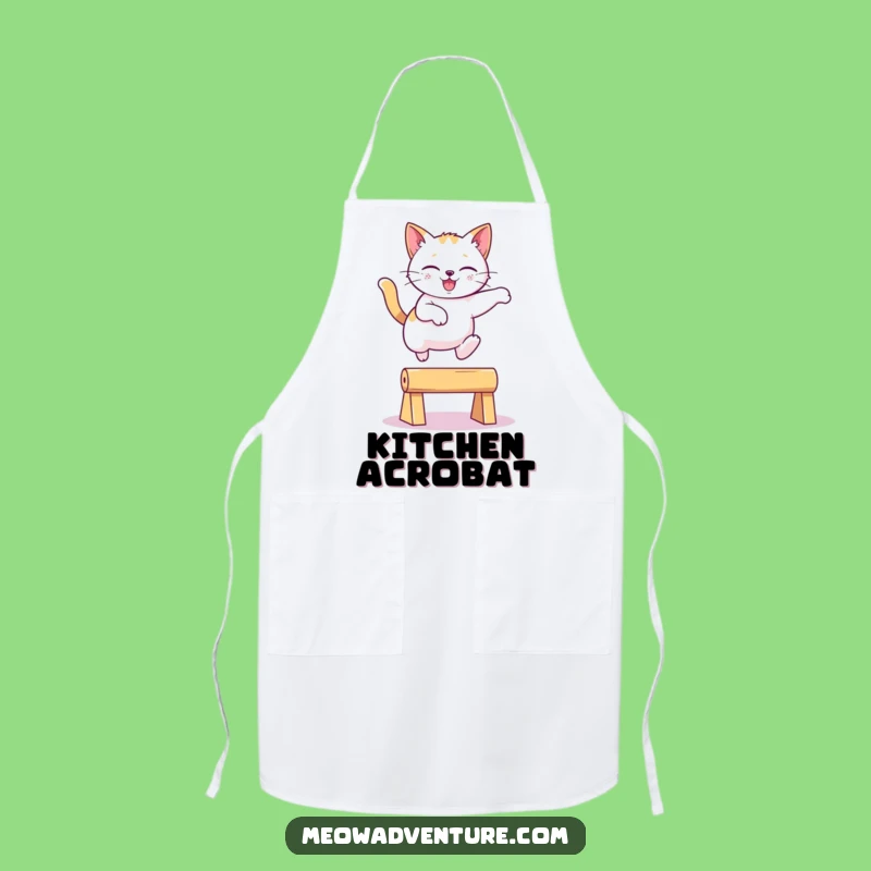 Funny Playful Cat Apron: Cook with Agility, Hilarious Funny Gift