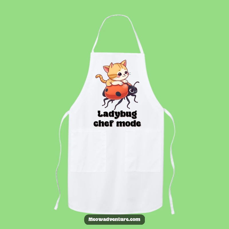 Funny Cat Ladybug Apron - Cook Up Some Fun in the Kitchen!