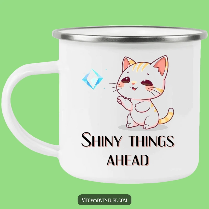 Funny Cat Gem Camping Mug: Durable, Sparkling, and Hilarious Outdoor Drinkware