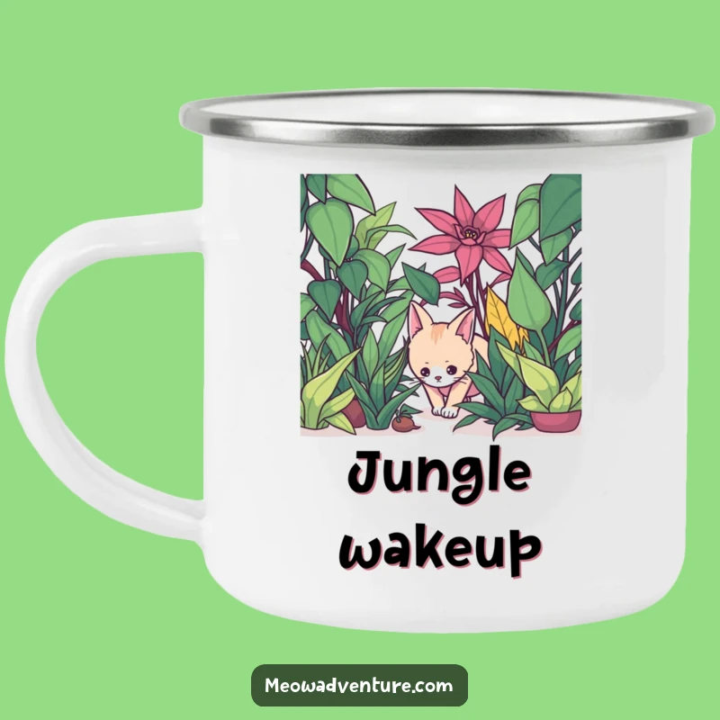 Funny Cat Camping Mug - Jungle Explorer - Stealthy Outdoor Gift