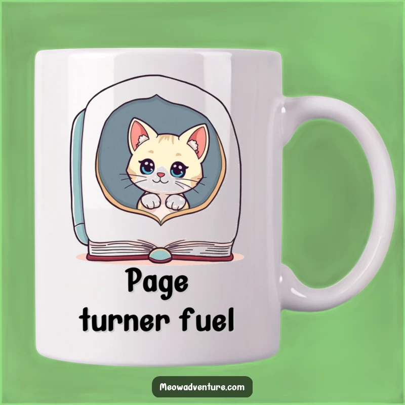 Funny Curious Cat Book Lover Mug - A Purrfectly Humorous Gift for Readers