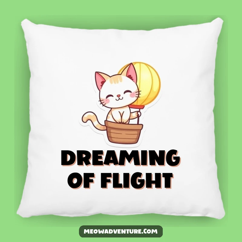Cozy Funny Cat Hot Air Balloon Pillow: Plush Comfort with a Touch of Magic