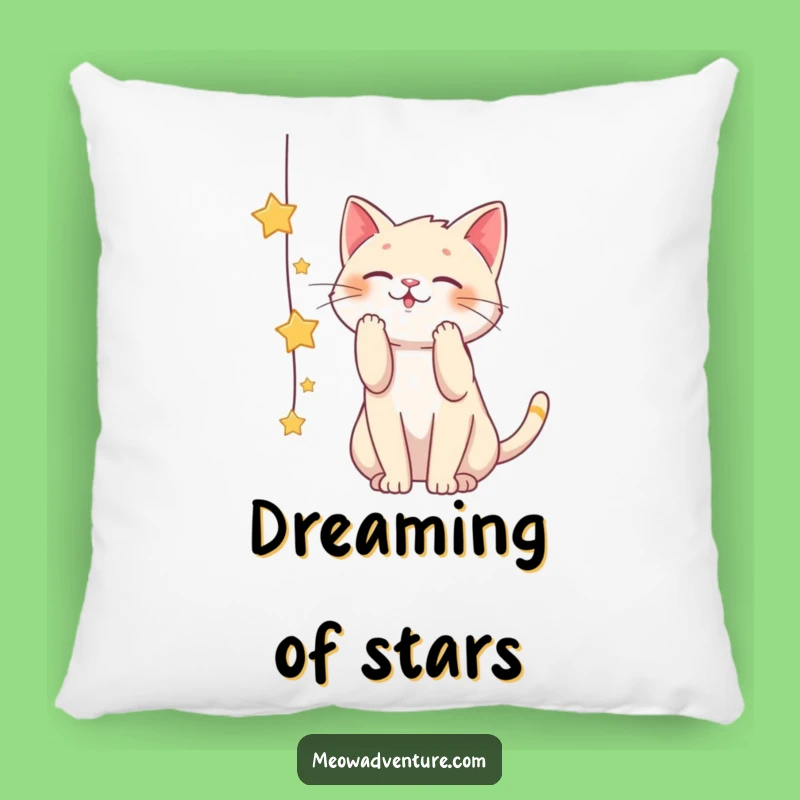 Funny Playful Cat Star String Pillow: Comfy Comfort for Dreamers