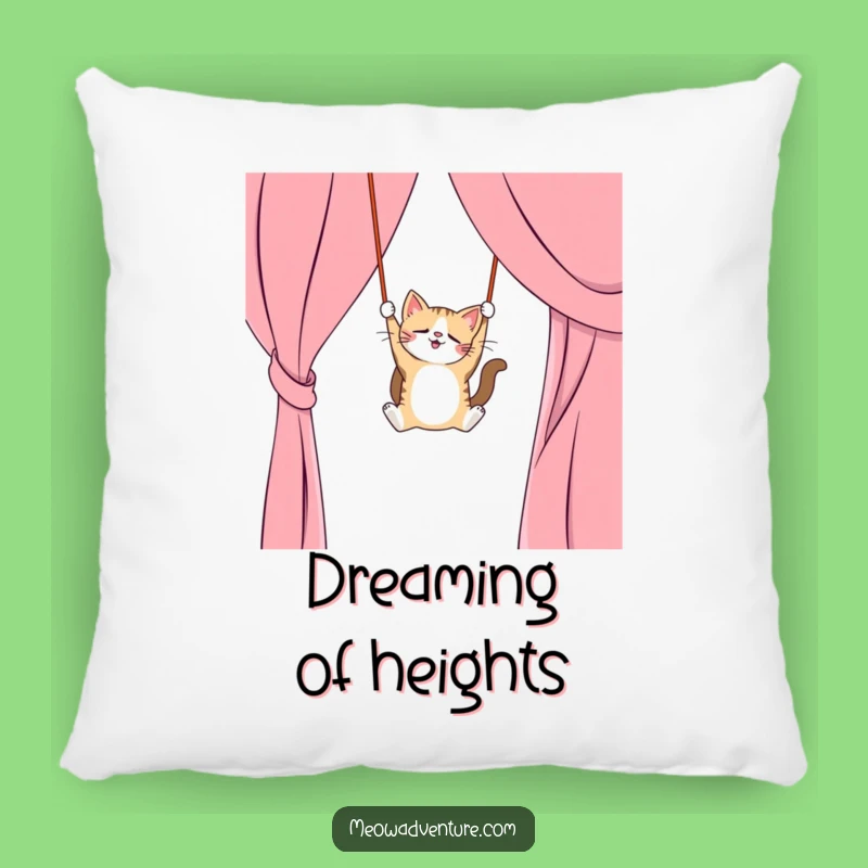 Funny Cat Curtain Pillow: Cozy Acrobat Comfort, Adorable Funny Gift for Lounging