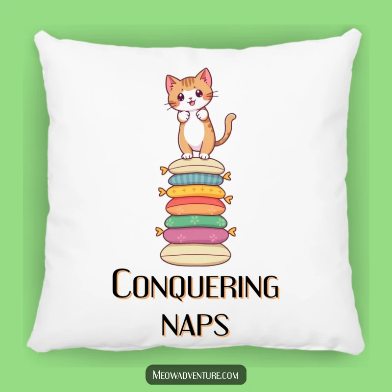 Funny Cat Pillow - Cushion Climbing Comfort - Brave Feline Decor