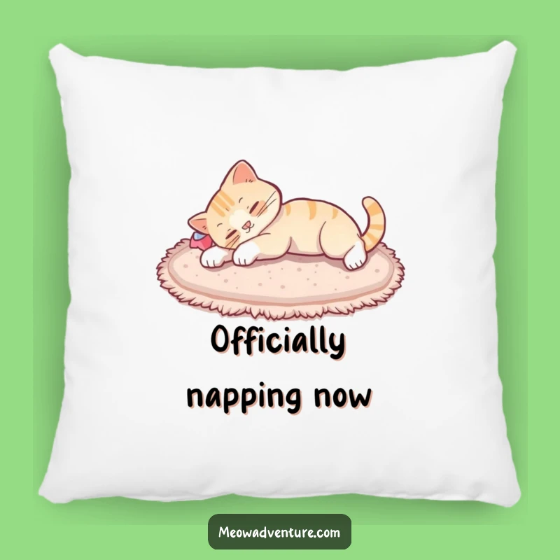 Funny Cat Stretch Throw Pillow - Cozy Comfort with a Relaxed Kitty Design, Great Gift