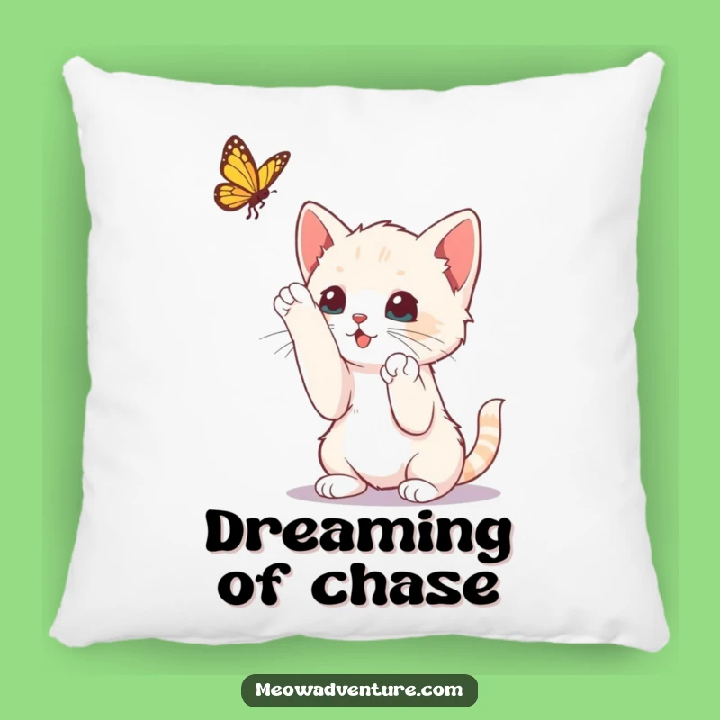 Funny Kitten Butterfly Pillow: Cuddle Up with Playful Comfort