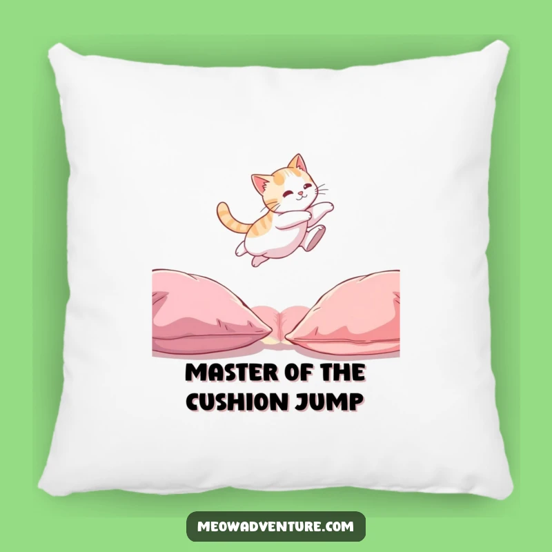 Funny Cat Leaping Pillow: Cozy Feline Acrobatics for a Perfect Gift