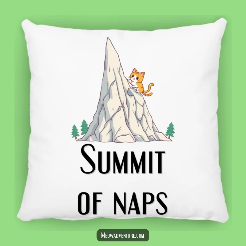 Cozy Funny Cat Crystal Mountain Pillow: Plush Adventure for Your Space