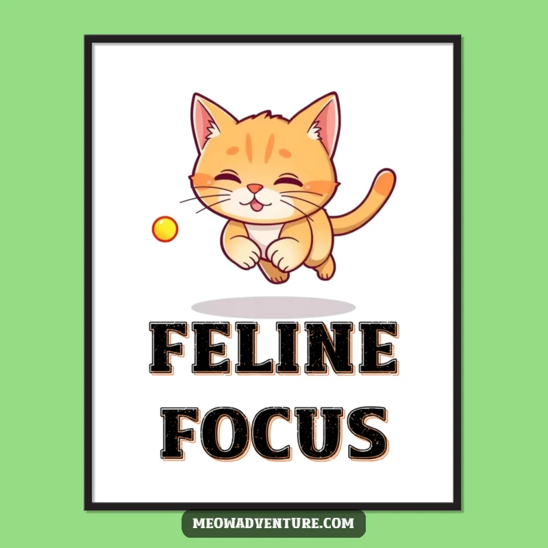 Funny Laser Cat Digital Art Print: Instant Playful Energy for Your Space