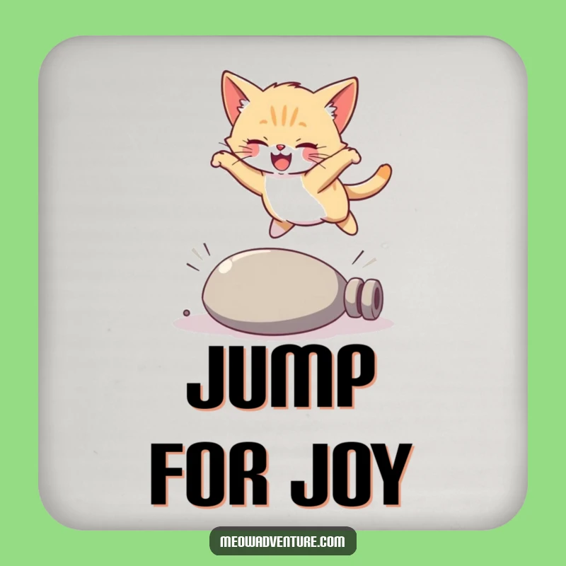 Funny Kitten Coasters: Protect Surfaces with a Hilarious Leap Design