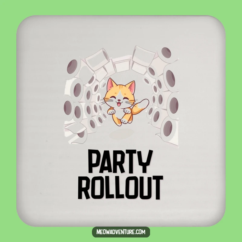 Funny Swift Cat Coaster: TP Tunnel Dash - Protect Surfaces with Humor!