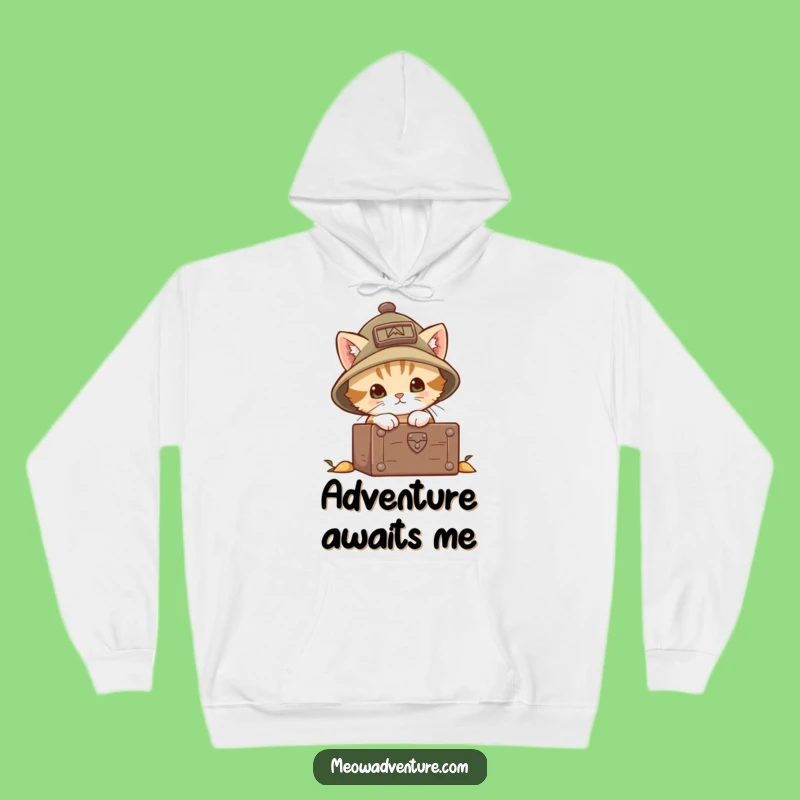 Funny Explorer Kitten Hoodie: Cozy Brave Peek into Chest - Warm Adventure Gear!
