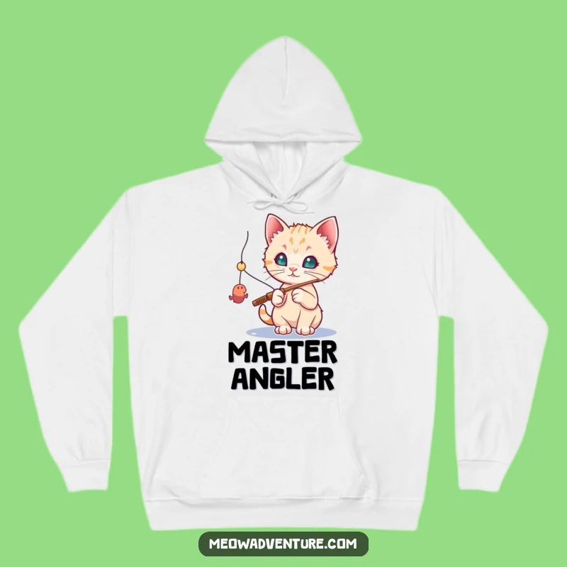 Cozy Funny Fishing Kitten Hoodie: Toy Mouse Catch - Ultimate Funny Gift!