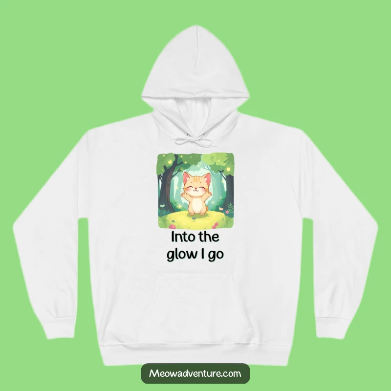 Funny Enchanted Forest Cat Hoodie - Cozy & Curious Explorer Gift