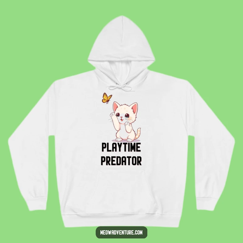 Funny Kitten Butterfly Hoodie: Cozy Up with This Playful Cat Design