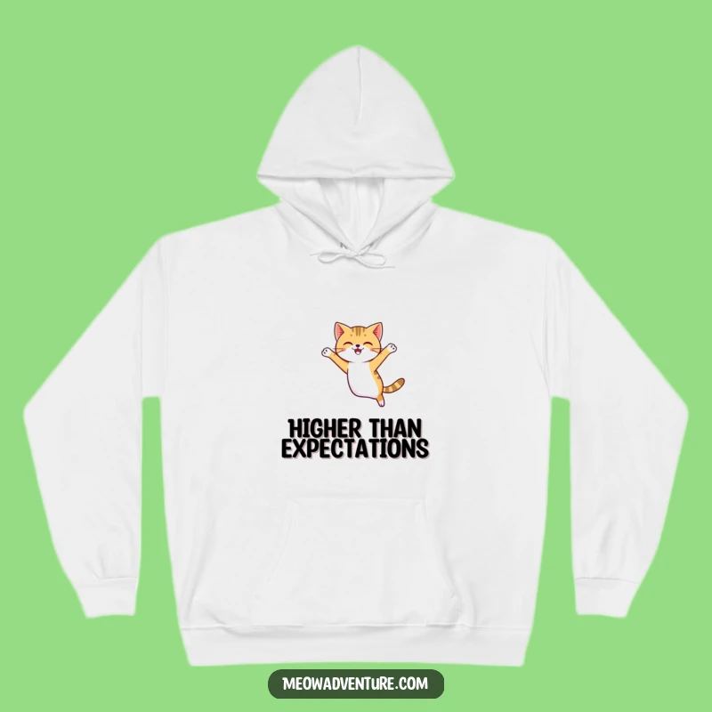 Funny Agile Cat Hoodie: Cloud Jumping - Cozy & Dreamy!