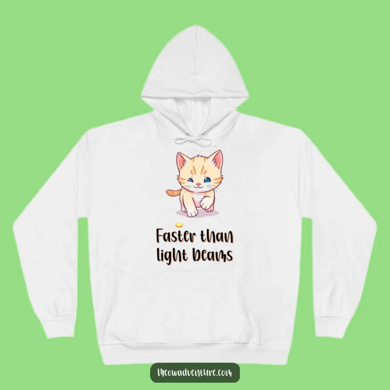Playful Kitten Laser Chase Hoodie: Cozy & Fun Apparel for Cat Lovers