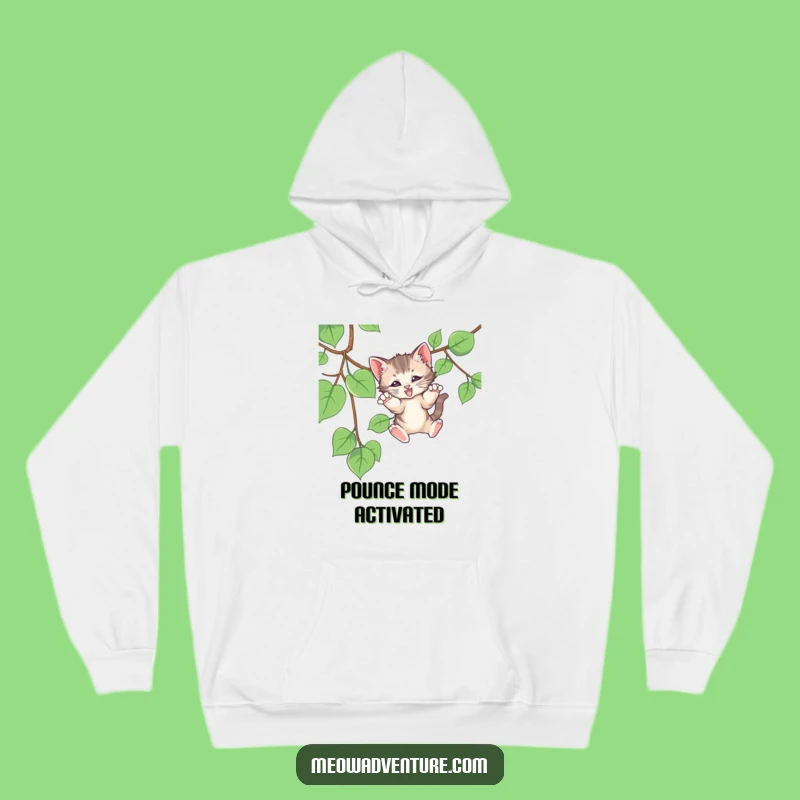 Funny Kitten Pounce Hoodie - Cozy Cat Vine Sweatshirt, Awesome Gift