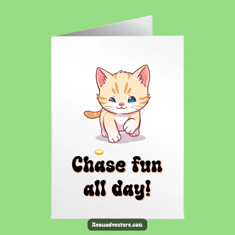 Free Printable Birthday Card: Laser Kitten Fun - Funny Downloadable Gift!