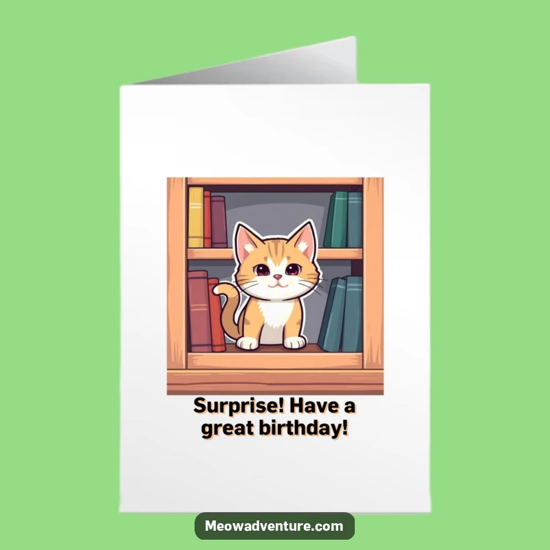 Free Printable Birthday Card: Secret Cat Reveal, LOL Downloadable Gift for Intriguing Celebrations
