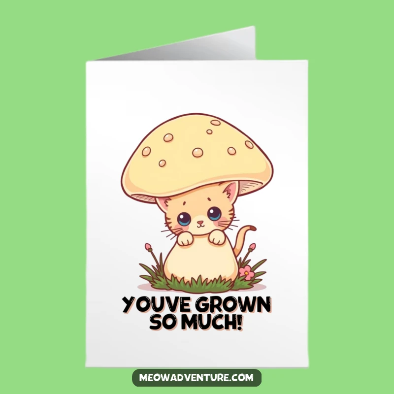 Free Printable Congrats Card: Curious Kitten, Funny Downloadable Gift for Achievements