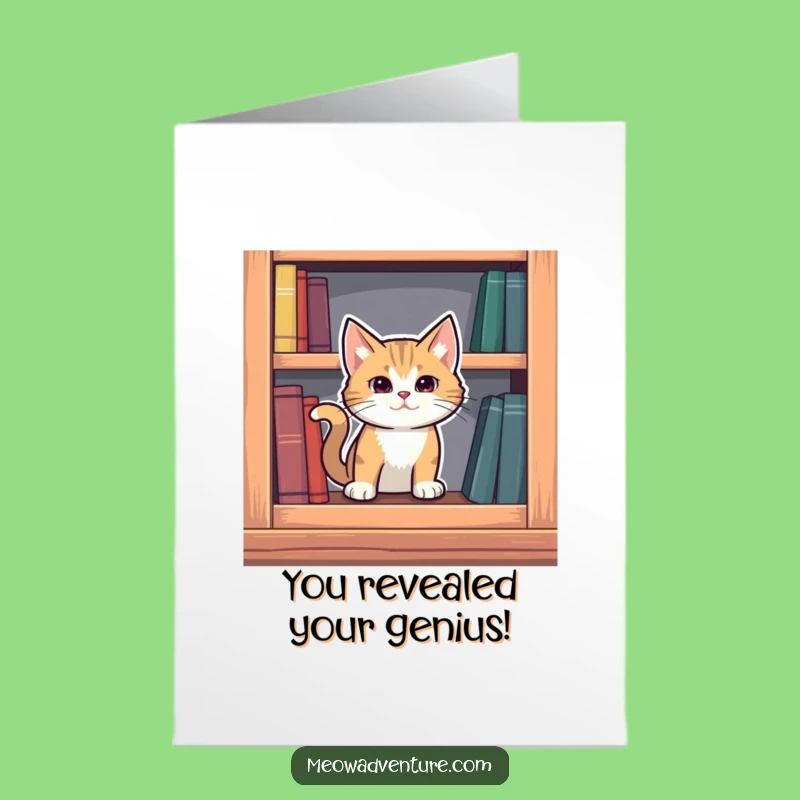 Free Printable Congrats Card: Secret Cat Discovery, LOL Downloadable Gift for Unveiling Success