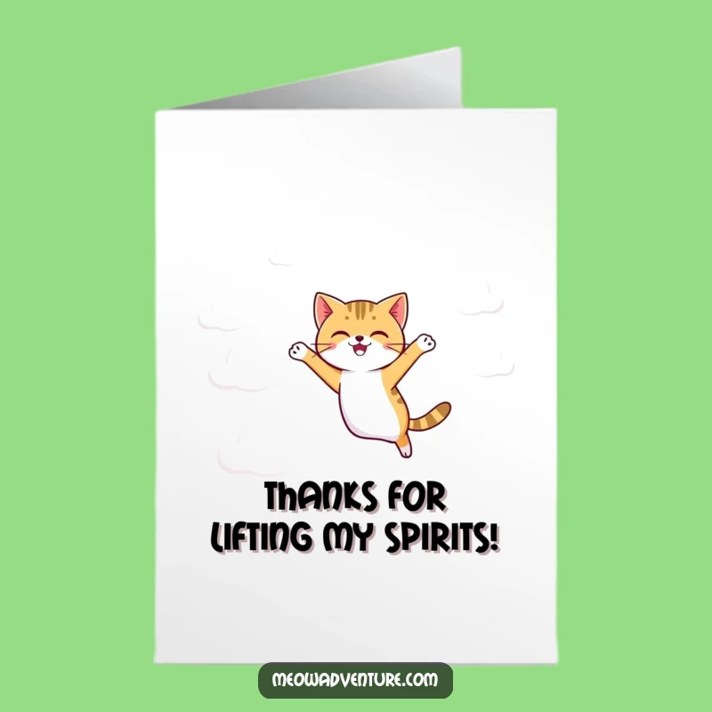 Free Printable Thank You Card: Cloud Cat Grace, Express Thanks with a LOL Downloadable Gift
