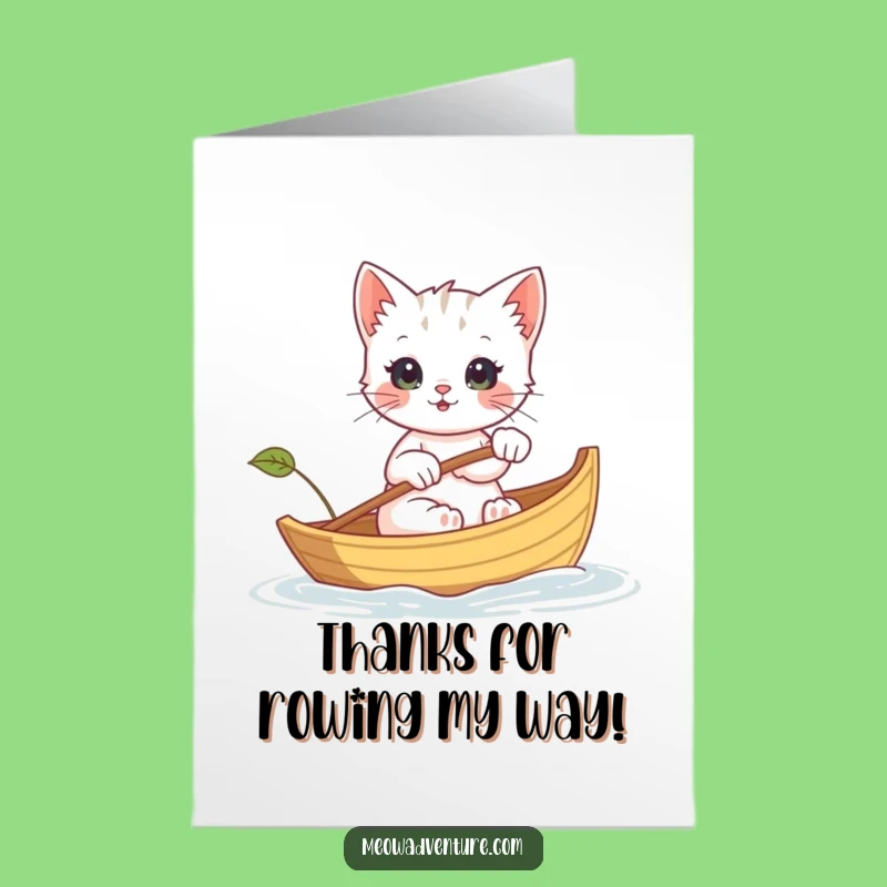 Free Printable Thank You Card: Kitten's Journey, Funny Gratitude Downloadable Gift