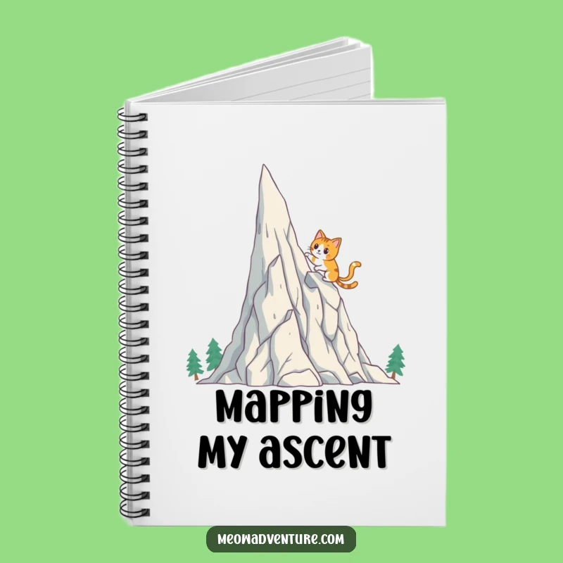Funny Cat Crystal Mountain Notebook: Chart Your Adventures with Humor
