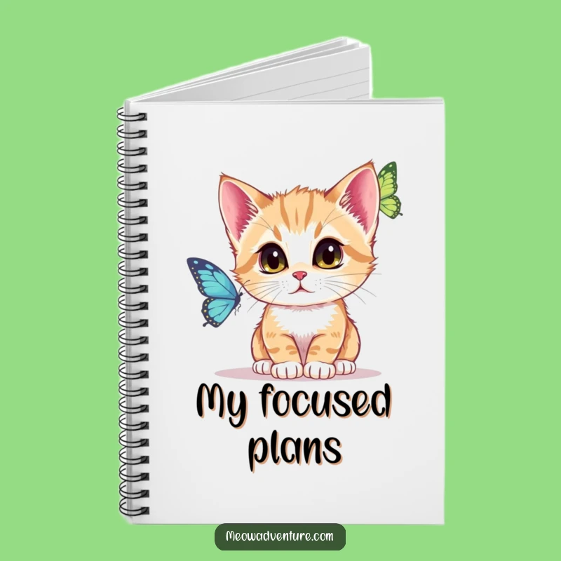 Funny Focused Kitten Notebook: Jot Down Observations