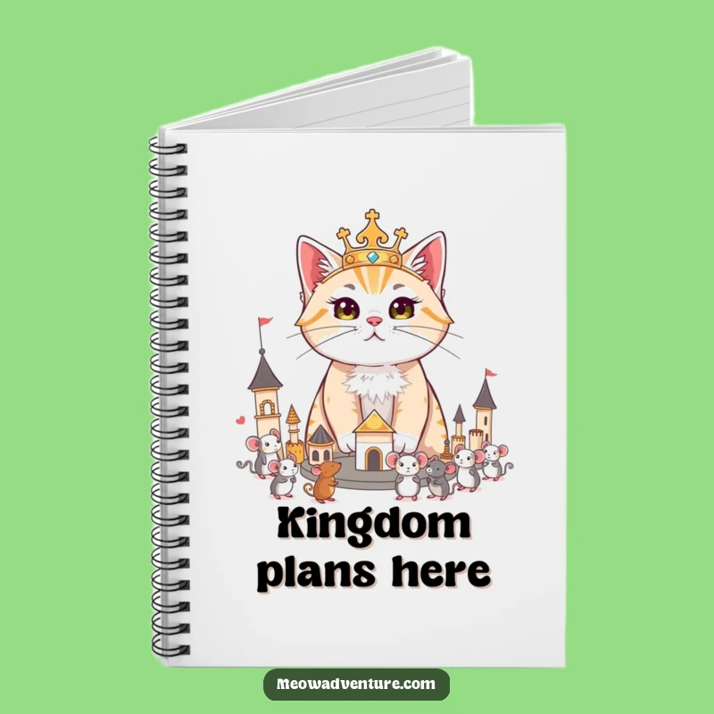 Funny Regal Cat King Notebook - Jot Down Royal Decrees!
