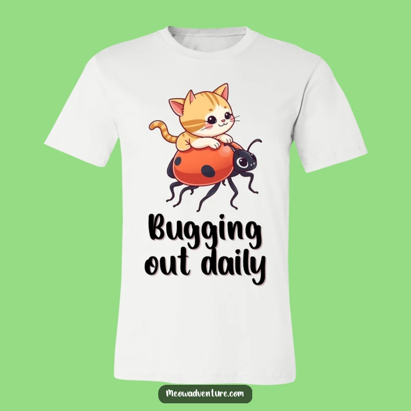 Funny Cat Ladybug Tee - Adorable Mischief for Your Wardrobe!
