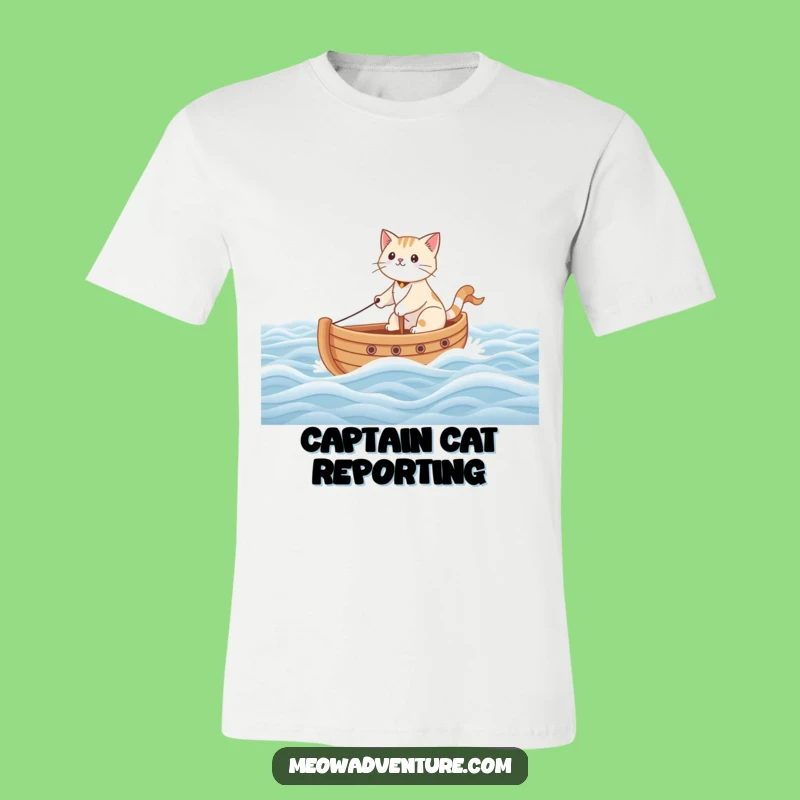 Funny Brave Cat Sailing Toy Boat T-Shirt - Hilarious Cat Lover Apparel