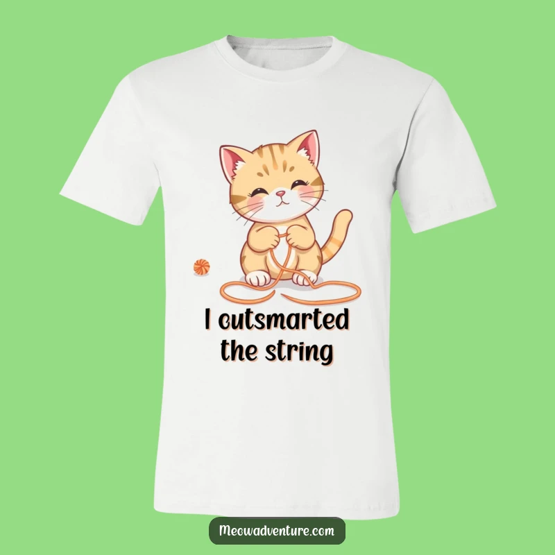 Funny Clever Cat Yarn Maze T-Shirt - Hilarious Gift for Smart Felines!