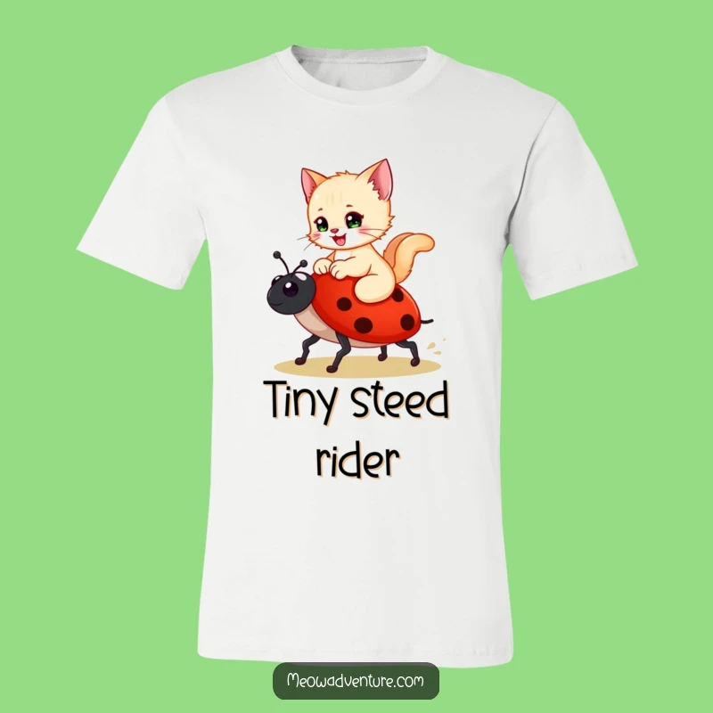 Funny Kitten Ladybug T-Shirt - Adorable Adventure for Cat Enthusiasts