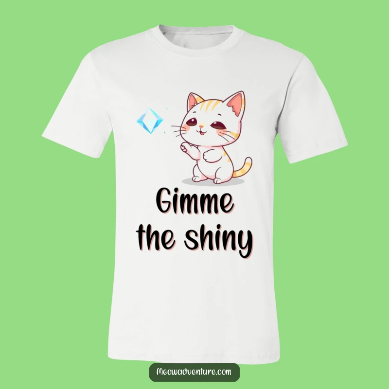 Funny Playful Cat Gem T-Shirt: Dazzling Humor for Cat Enthusiasts