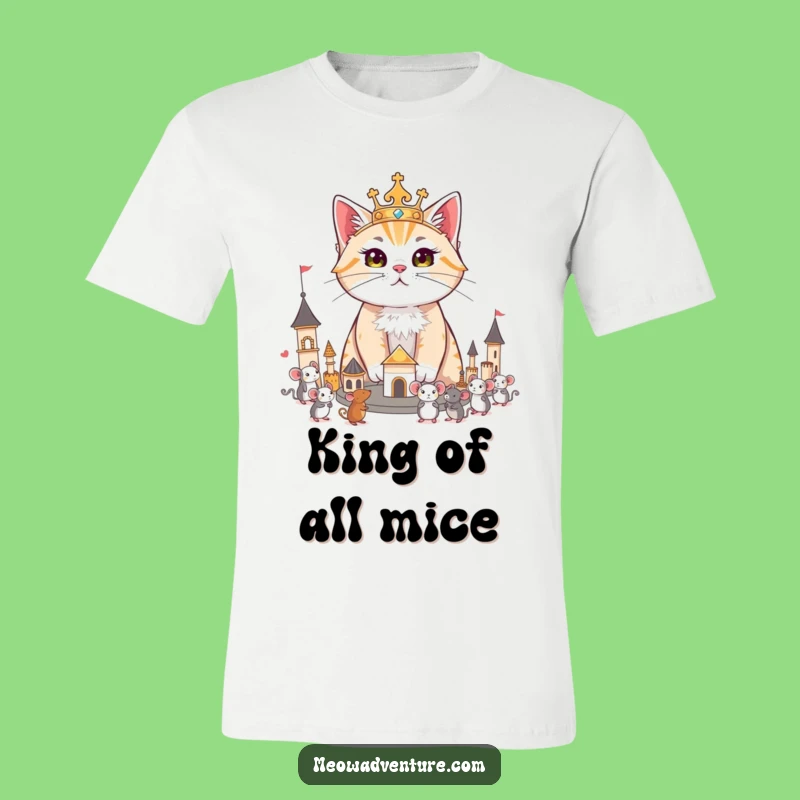 Funny Regal Cat King Tee - Rule Your Day with Style!