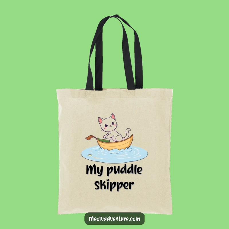 Funny Adventurous Cat Leaf Boat Tote Bag - Carry Your Expedition!