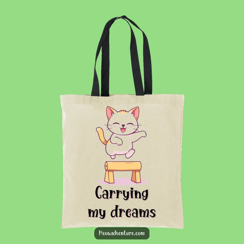 Funny Playful Cat Tote Bag: Carry Your Energy, Chic Funny Gift